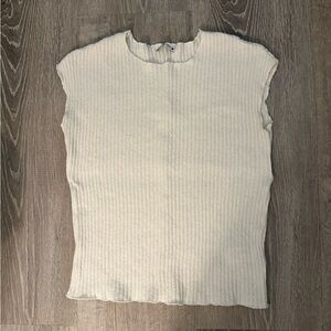 Zara Sleeveless Knit Sweater - Cream